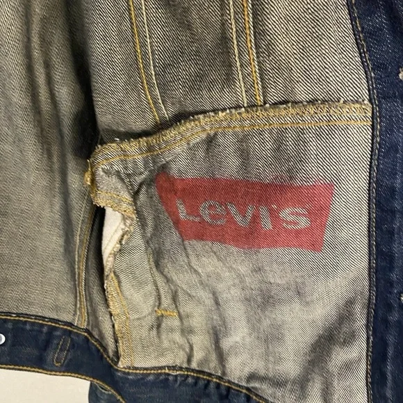 Levis Womens Denim Trucker Jacket Size XL Made In Colombia Classic Blue Jean - Picture 5 of 11
